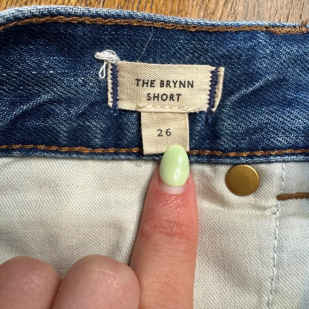Madewell The Brynn Short Blue Denim Cutoff Shorts Button Fly Womens Size 26 - Picture 9 of 9